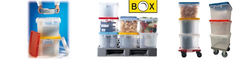 Stabile, stapelbare und robuste Kunststoff Transport BOX für Ges