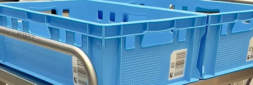 Hupfer Vario Cart - Edelstahl-Transportwagen f�r 60x40 cm EURO Beh�lter und Kisten