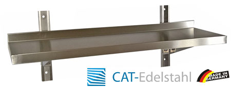 CAT-Edelstahl Wandborde Serie WBH für Verstellschienen stufenlos verstellbar Tiefe 40cm