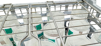 Detail Edelstahlgitter-Klappdeckel Grundkorb-Sp�lkorb 50x50 cm