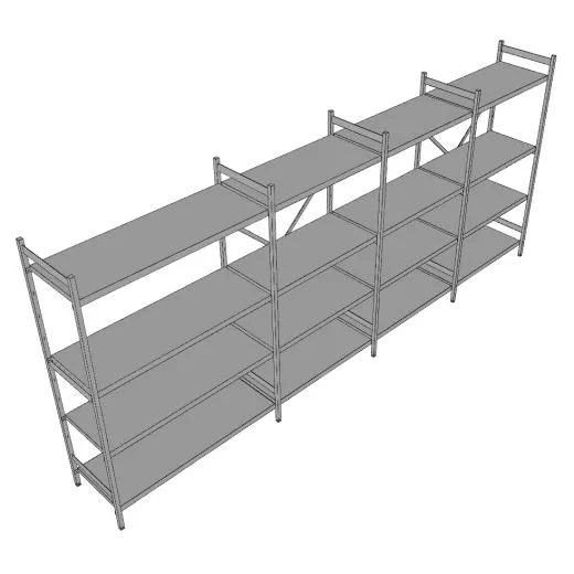 Hupfer Edelstahl Regal N25-BA-FL-600 kg T-500 B-4225 Hupfer Edelstahl Regal N25-BA-FL-600 kg T-500 B-4225