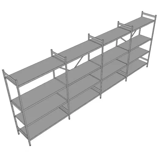 Hupfer Edelstahl Regal N25-BA-FL-600 kg T-500 B-4725 Hupfer Edelstahl Regal N25-BA-FL-600 kg T-500 B-4725