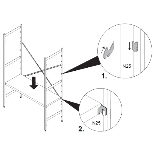Hupfer Edelstahl Regalboden N25 T-60-B 800 mm