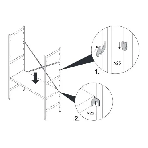 Hupfer Edelstahl Regalboden N25 T-60-B 1000 mm Hupfer Edelstahl Regalboden N25 T-60-B 1000 mm