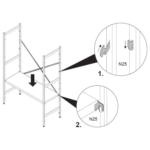 Hupfer Edelstahl Regalständer N25-H18-FL-600 T-400 Hupfer Edelstahl Regalständer N25-H18-FL-600 T-400