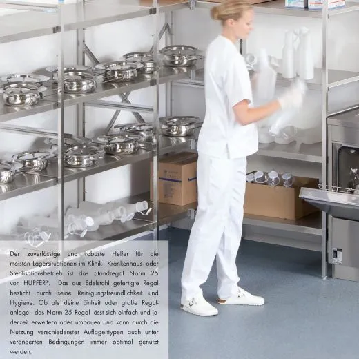 Hupfer Edelstahl Regalboden N25 T-40-B 700 mm Hupfer Edelstahl Regalboden N25 T-40-B 700 mm