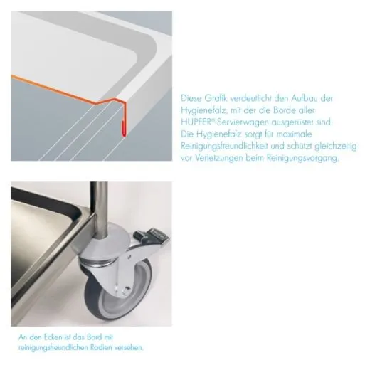 Hupfer ERGO Servierwagen SW 8x5-3 ERGO 3 Borde