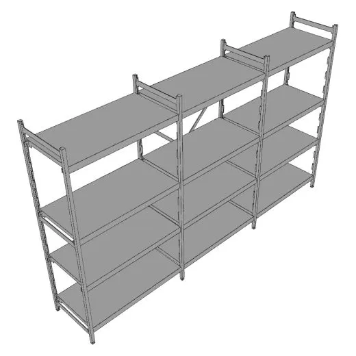 Hupfer Aluminium Regal N12-GA-FL600 T-600 B-2950