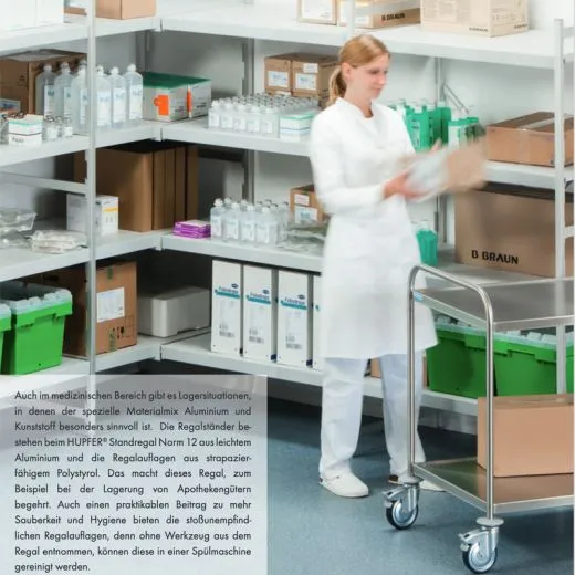 Hupfer Aluminium Regal N12-GA-FL600 T-600 B-2950