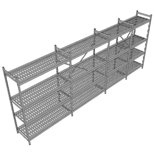 Hupfer Aluminium Regal N12-KR-FL600 T-600 B-4425