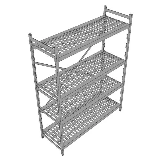 Hupfer Aluminium Regal N12-KR-FL600 T-500 B-1400 Hupfer Aluminium Regal N12-KR-FL600 T-500 B-1400