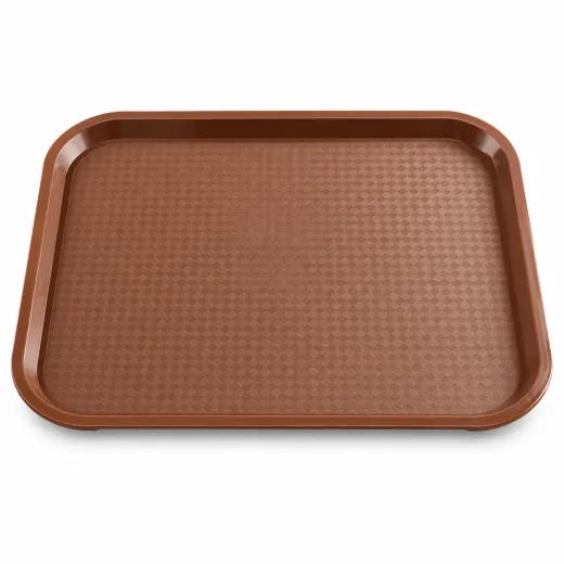 ECO Tablett 9220 in Braun aus PP-Polypropylen, Format 455x355 mm, mit verst�rktem Rand und Stapelnocken - geeignet f�r Imbiss, Fast-Food, Caf�, Cafeteria und Self-Service, Alternative zu Cambro Tabletts