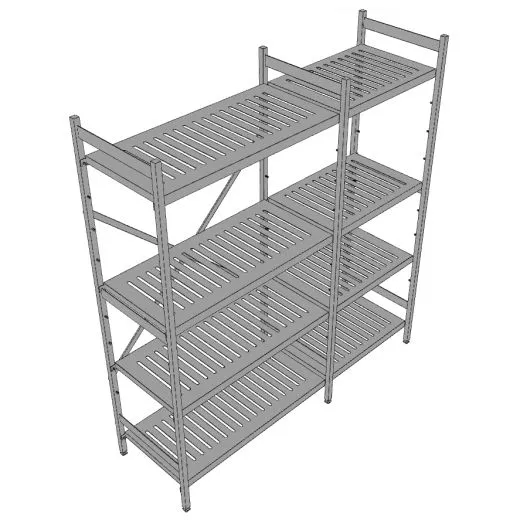 Hupfer Edelstahl Regal N5-RA-FL-600 kg T-300 B-1675 Hupfer Edelstahl Regal N5-RA-FL-600 kg T-300 B-1675