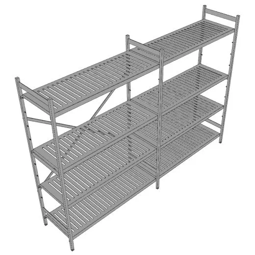 Hupfer Edelstahl Regal N5-RA-FL-600 kg T-300 B-2575 Hupfer Edelstahl Regal N5-RA-FL-600 kg T-300 B-2575