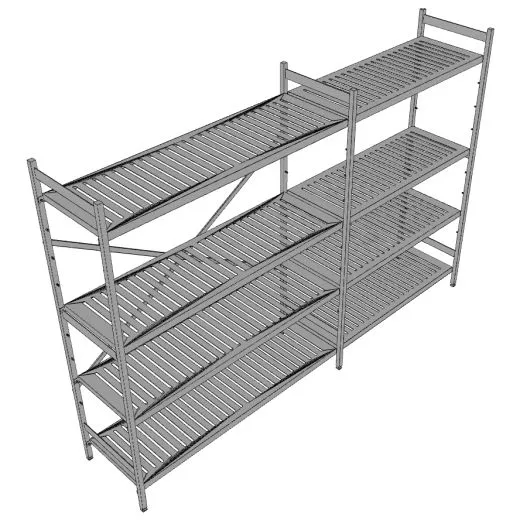 Hupfer Edelstahl Regal N5-RA-FL-600 kg T-400 B-2675 Hupfer Edelstahl Regal N5-RA-FL-600 kg T-400 B-2675