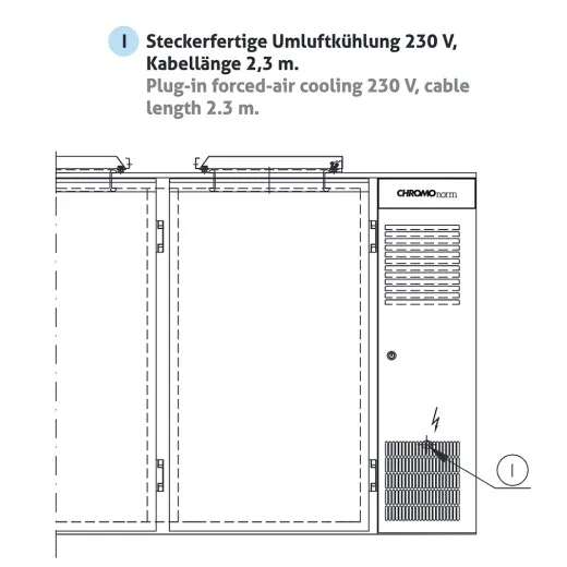 Chromonorm Abfallkhler fr 1x120-Liter-Behlter