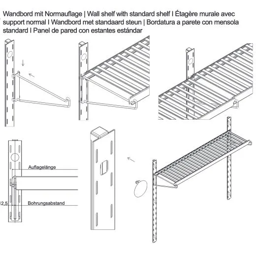 Hupfer Edelstahl Regalrost N5 T-30-B 1000 mm Hupfer Edelstahl Regalrost N5 T-30-B 1000 mm