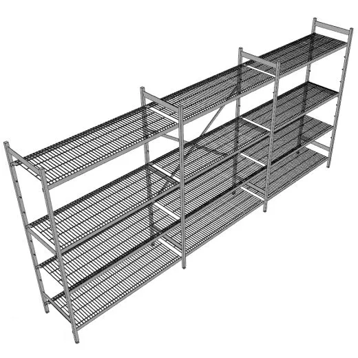 Hupfer Edelstahl Regal N5-DR-FL-600 kg T-400 B-3850 Hupfer Edelstahl Regal N5-DR-FL-600 kg T-400 B-3850