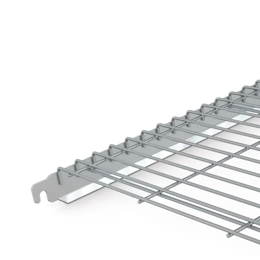 Hupfer Edelstahl Drahtrostauflage Norm 5 B140 T30 - Detailansicht Detailansicht der Hupfer Edelstahl-Drahtrostauflage Norm 5, Modell A-DR/N5 1400/300, aus stabilem Edelstahl - ideal für hygienische und sterile Einsatzbereiche.