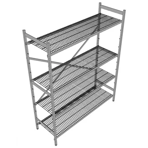 Hupfer Edelstahl Regal N5-DR-FL-600 kg T-500 B-1500 Hupfer Edelstahl Regal N5-DR-FL-600 kg T-500 B-1500