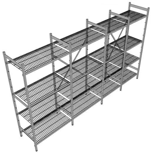 Hupfer Edelstahl Regal N5-DR-FL-600 kg T-500 B-3125