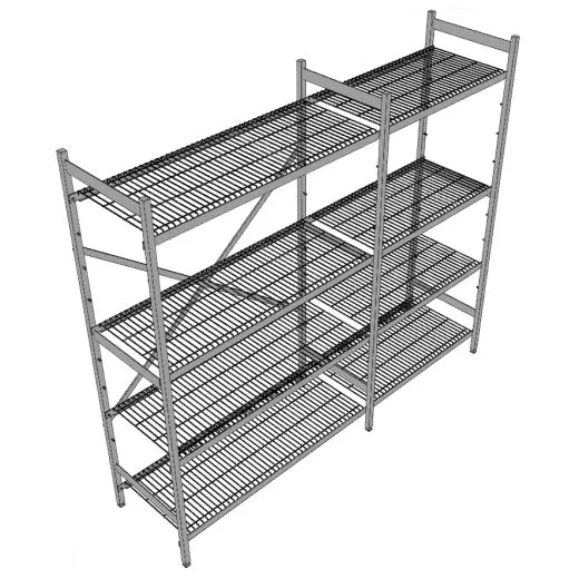 Hupfer Edelstahl Regal N5-DR-FL-600 kg T-600 B-2075