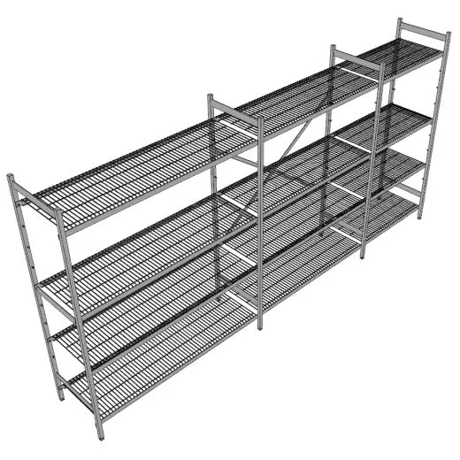 Hupfer Edelstahl Regal N5-DR-FL-600 kg T-600 B-3650 Hupfer Edelstahl Regal N5-DR-FL-600 kg T-600 B-3650