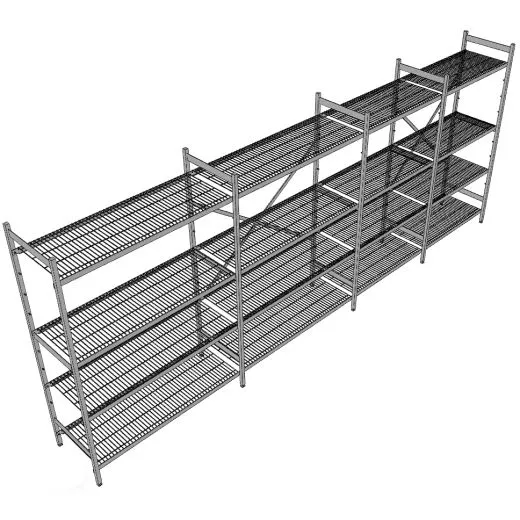 Hupfer Edelstahl Regal N5-DR-FL-600 kg T-600 B-4525 Hupfer Edelstahl Regal N5-DR-FL-600 kg T-600 B-4525