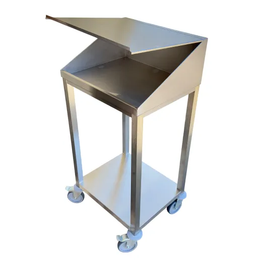 Edelstahl Schreibpult - SPF-WB-3-50 - fahrbar