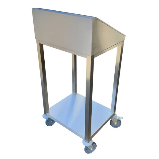 Edelstahl Schreibpult - SPF-WB-3-50 - fahrbar