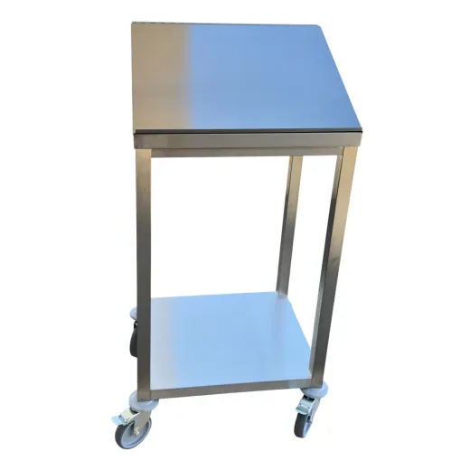 Edelstahl Schreibpult - SPF-WB-2-50 - fahrbar