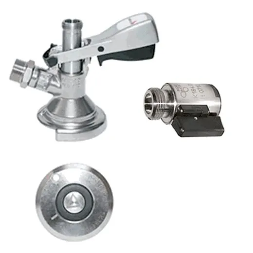 KEG-Zapfkopf Flachfitting 90 mit Abstellhahn