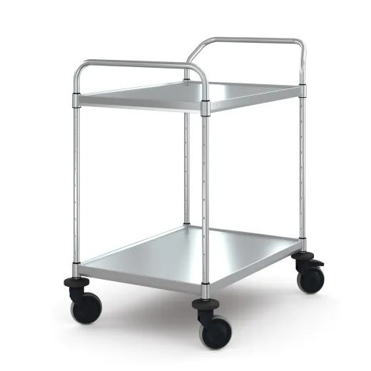 Hupfer Edelstahl Servierwagen VarioCart - VC 8x6/2 Ergo M-L - 2 Borde