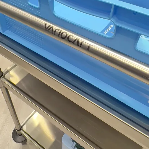 Hupfer Edelstahl Servierwagen VarioCart - VC 8x6/2 Ergo M-L - 2 Borde