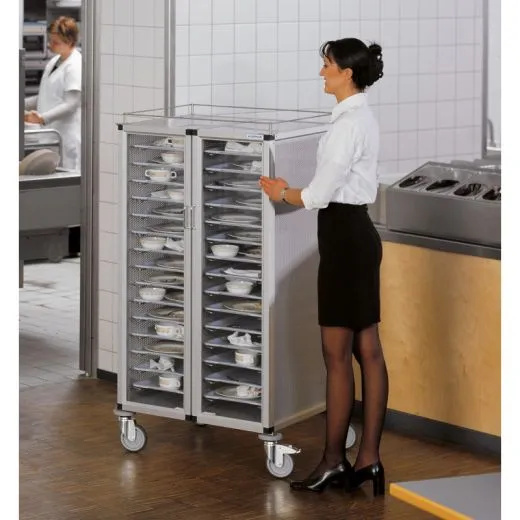 Hupfer Tablett Abr�umwagen TAWALU 1435 - 12 Trapez-Tabletts OT