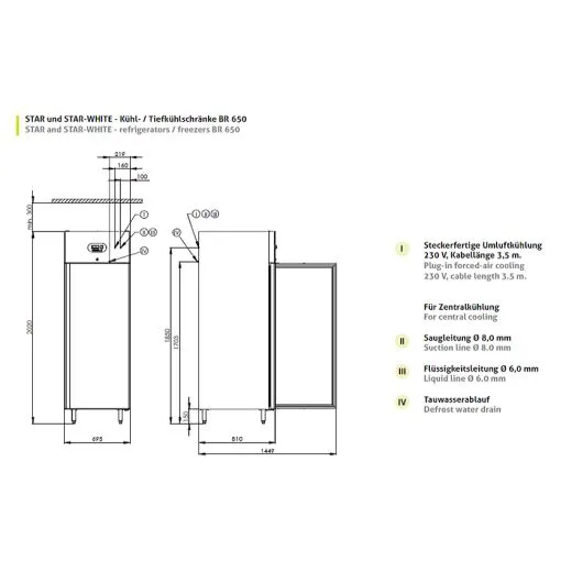Chromonorm Gewerbe Kühlschrank STAR-BLACK BR 650 GN 2/1 Chromonorm Gewerbe Kühlschrank STAR-BLACK BR 650 GN 2/1
