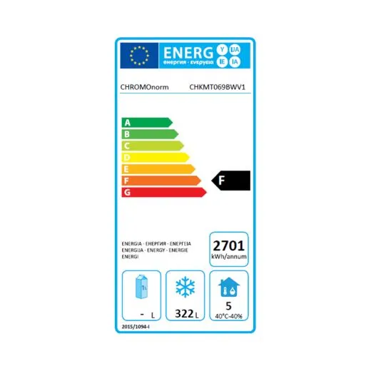 Chromonorm Edelstahl Bckerei-Tiefkhlschrank BRG 690