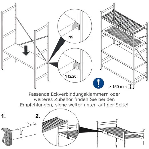 Hupfer Aluminium Regal N20-RA-FL600 T-600 B-4625 Hupfer Aluminium Regal N20-RA-FL600 T-600 B-4625