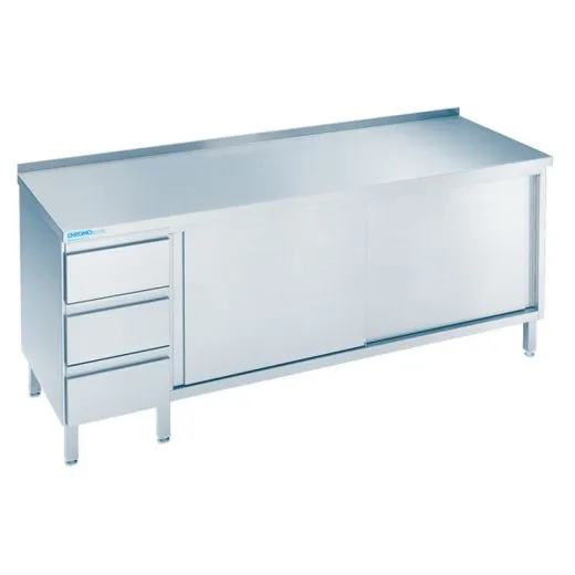 Chromonorm Edelstahl Arbeitsschrank - SSCS3L0 14-07