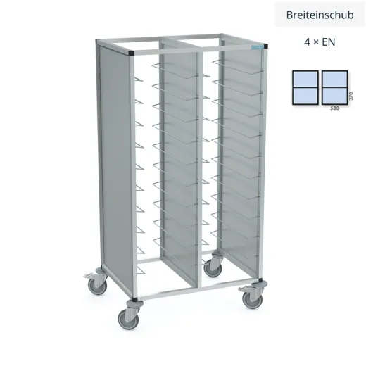 Hupfer Tablett Abrumwagen TAWALU 1435 - 2x12 bis 18 EN-Norm-Tabletts OTQ