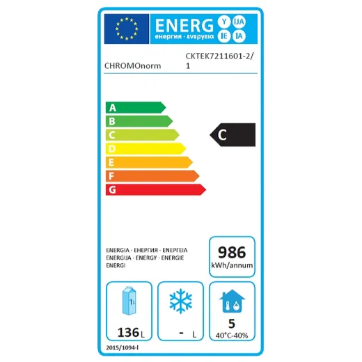 Chromonorm Edelstahl K�hltisch - 2 Schubladen - 1 T�r - TPHK