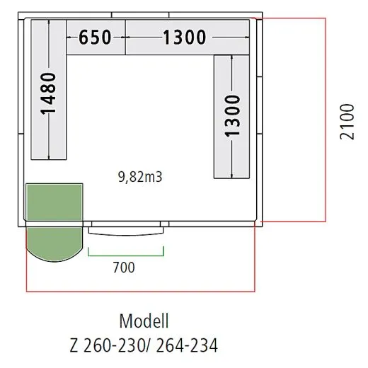 NordCap Lager Kühlzelle - Kühlraum Z 260-230 NordCap Lager Kühlzelle - Kühlraum Z 260-230