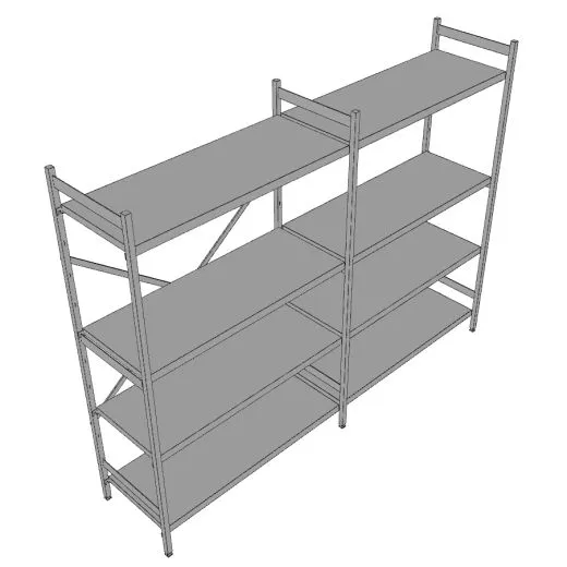 Hupfer Edelstahl Regal N25-BA-FL-600 kg T-500 B-2375 Hupfer Edelstahl Regal N25-BA-FL-600 kg T-500 B-2375