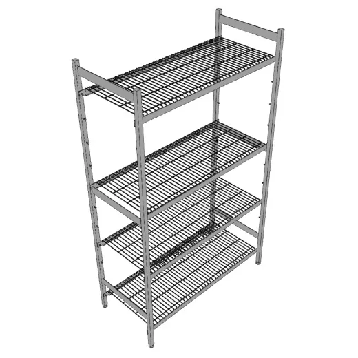 Hupfer Edelstahl Regal N5-DR-FL-600 kg T-600 B-1100