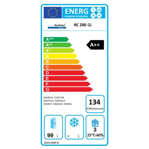 NordCap COOL Umluftkühlschrank RC 200 GL NordCap COOL Umluftkühlschrank RC 200 GL
