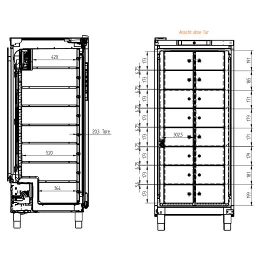 Gemeinschaftskhlschrank Rieber Multipolar 481-16 FR