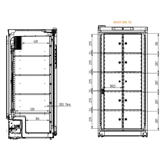 Gemeinschaftsk�hlschrank Rieber Multipolar 481-10 FR