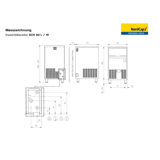 NordCap Eisw�rfelbereiter SCH 50 L - 51kg/24h