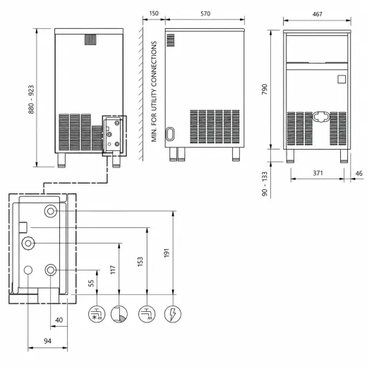 NordCap Eisw�rfelbereiter SCH 65 L - 55 kg/24h