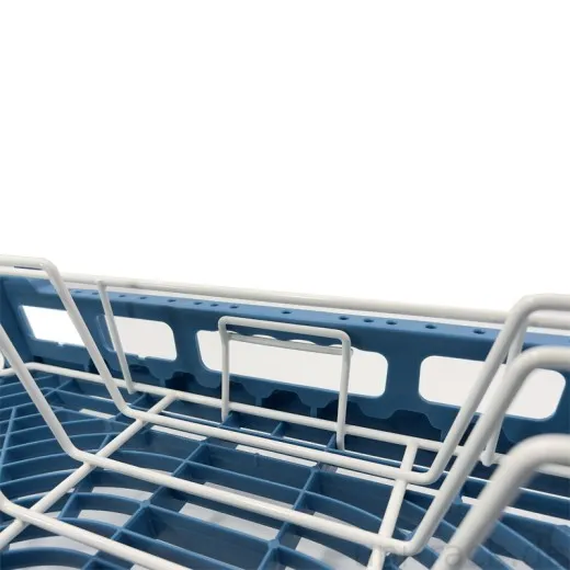 Detailansicht Klemmhalterung Tabletteinsatz - Grundkorb Detailansicht der Klemmhalterung des Tabletteinsatzes für sicheren Halt im Fries Grundkorb - passgenau und verrutschsicher montierbar.